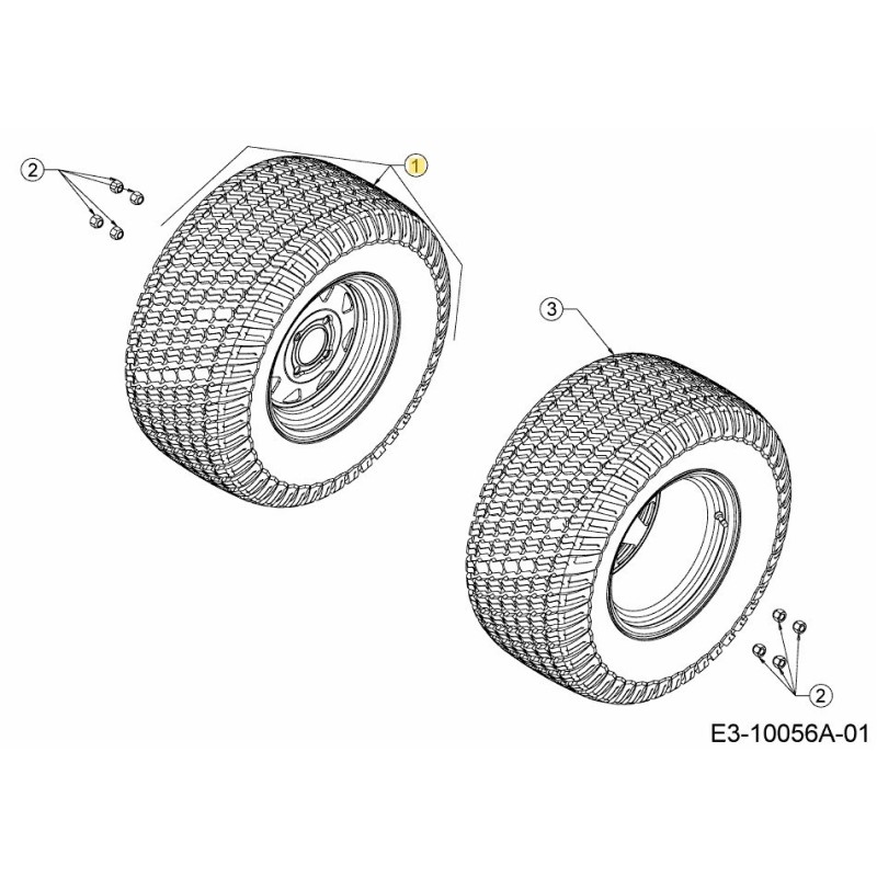 WHEEL CPL. 24X12X12 634-05193 ORIGINAL MTD