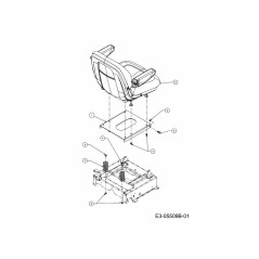 SEAT - COMMERCIAL MB 757-04136 ORIGINAL MTD | Newgardenstore.eu
