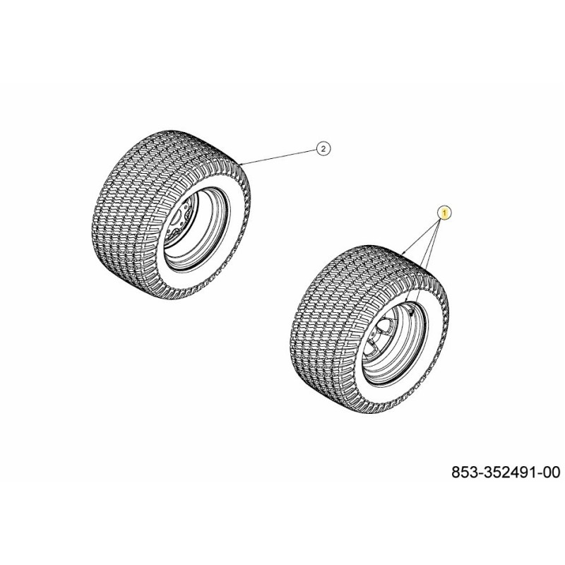 RUOTA COMPLETA 22x12-12 634-05453637 ORIGINALE MTD