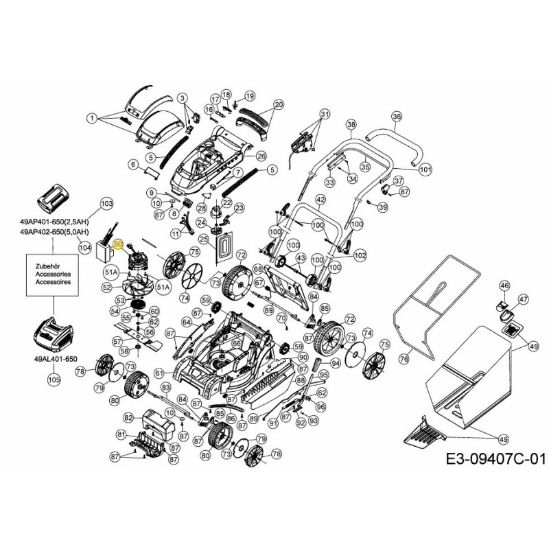 KIT DE SOUFFLAGE/ASPIRATEUR DE MOTEUR 40V 753-10747 ORIGINAL MTD KIT DE SOUFFLAGE/ASPIRATEUR DE MOTEUR 40V 753-10747 ORIGINAL MTD