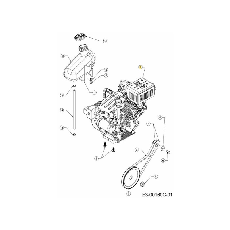 MOTEUR : ZS : 137 cm3 : NEIGE : MONO-HUMIDE OHV 752Z163-JW ORIGINAL MTD