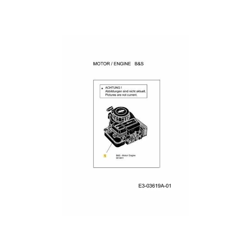 MOTOR B: B&amp-S: 600 SERIE E: 150 CC 752B0014H1 ORIGINAL MTD