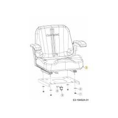 ASIENTO CON DESLIZADORES/REPOSABRAZOS 757-05106 ORIGINAL MTD