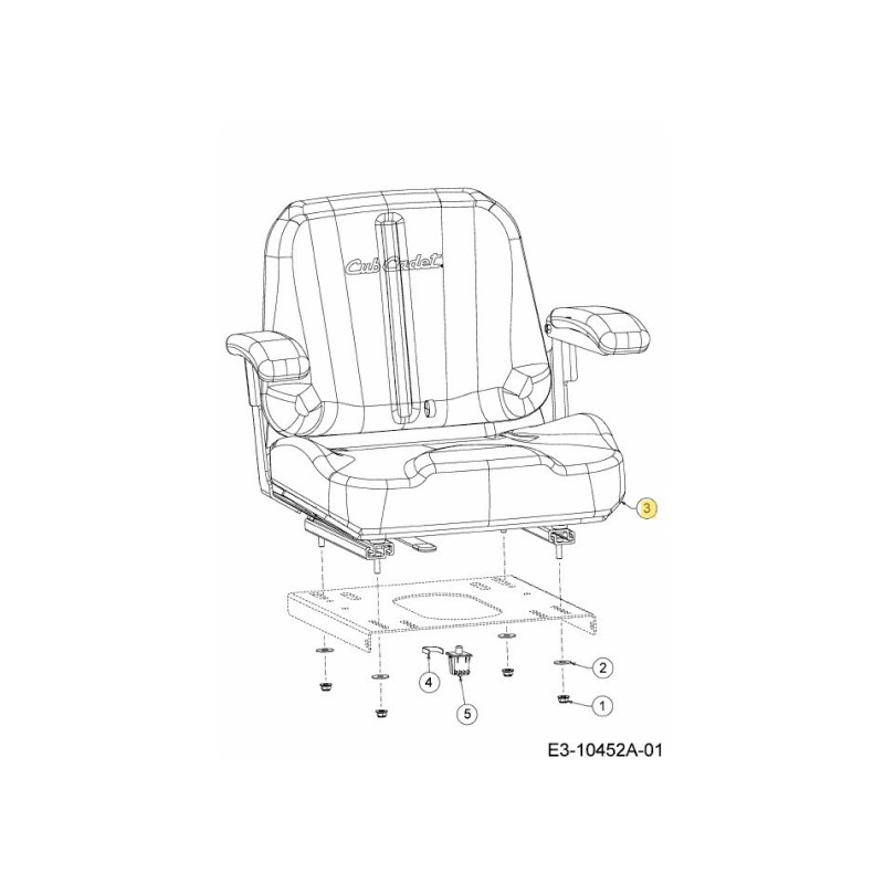 SEAT WITH SLIDES/ARMRESTS 757-05106 ORIGINAL MTD