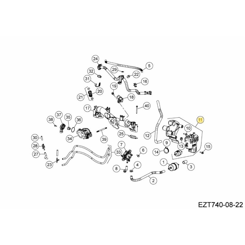 KIT POMPA / MODULO CARBURANTE KH-010258 ORIGINALE MTD