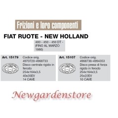 Disque d'embrayage compatible tracteur 400 450 DT FIAT ROUES NEW HOLLAND 15179 | Newgardenstore.eu