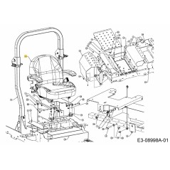 SEAT W/ARM 757-05017 ORIGINAL MTD