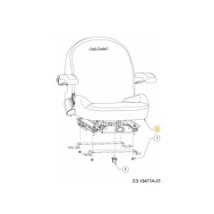 ASIENTO CON DESLIZADORES/REPOSABRAZOS 757-05084 ORIGINAL MTD