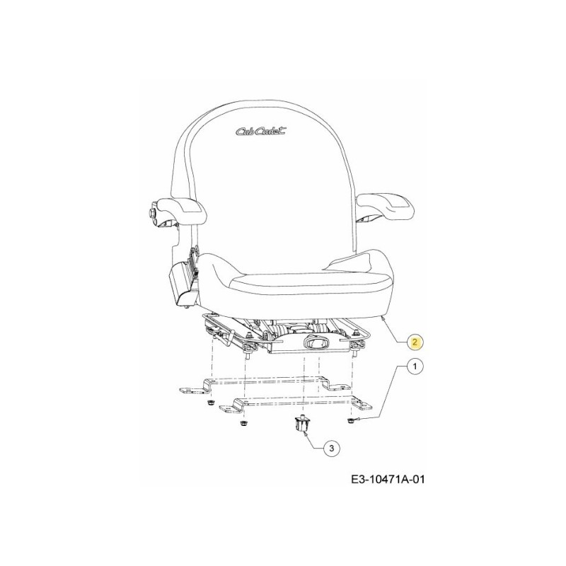 Sitz mit Gleitschienen/Armlehnen 757-05084 ORIGINAL MTD