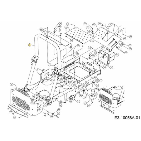 Arceau de sécurité pliable ASM 680-00437 d'origine MTD | Newgardenstore.eu