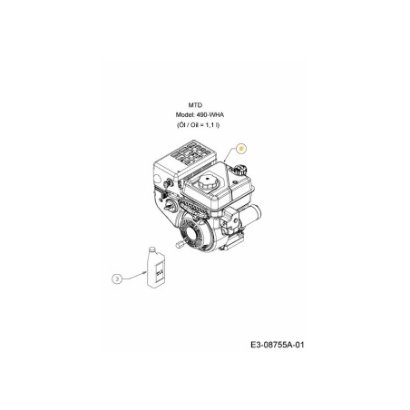 MOTOR COMPLETO 490-WHA 752Z490-WHA ORIGINAL MTD | Newgardenstore.eu