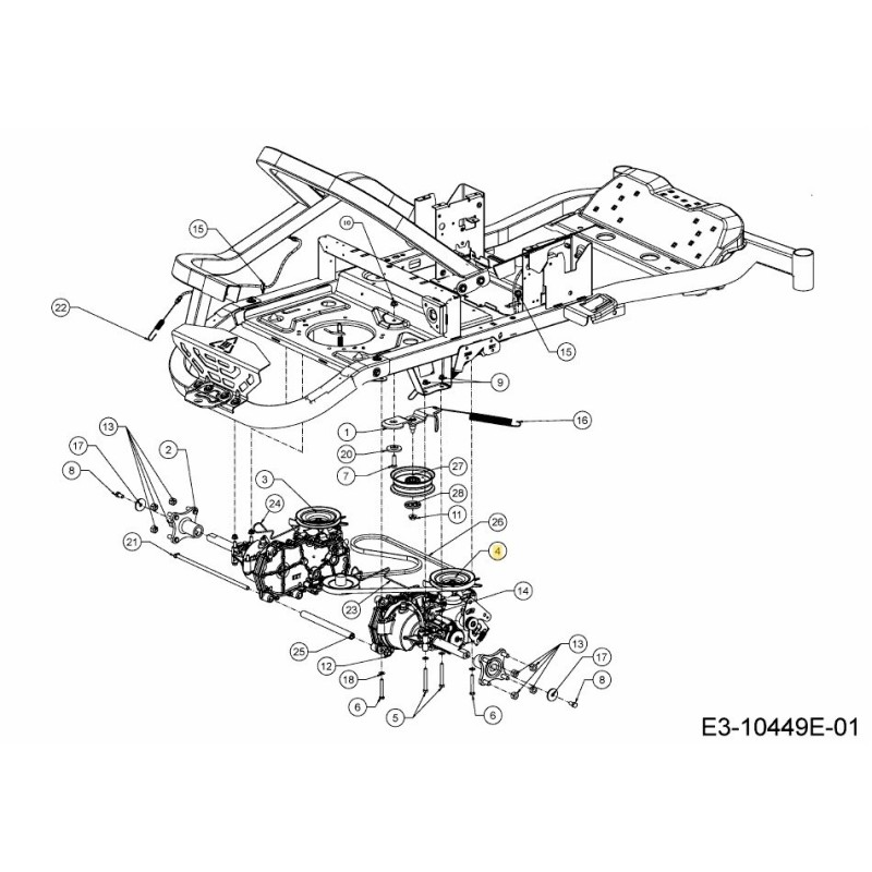 TRANSMISSION RH EZT2200 618-07469 ORIGINAL MTD