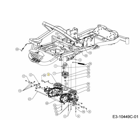 TRANSMISSION GAUCHE EZT2200 618-07913 ORIGINALE MTD | Newgardenstore.eu