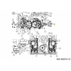 TRANSMISSION HYDRO DROITE 618-07634A D'ORIGINE MTD | Newgardenstore.eu