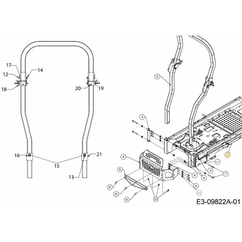 TELAIO DEL RICEVITORE 603-05238ACY ORIGINALE MTD