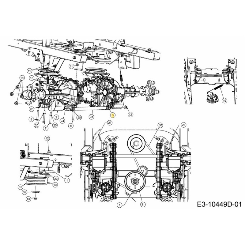 HYDRAULISCHES RECHTSGETRIEBE ZT2800 618-07714A ORIGINAL MTD