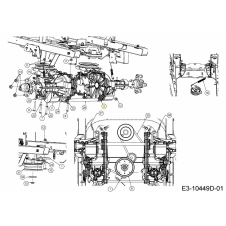 TRANSMISSION HYDRO RH ZT2800 618-07714A ORIGINAL MTD | Newgardenstore.eu