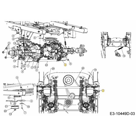 TRANSMISSION HYDRO RH ZT2800 618-07714B ORIGINAL MTD | Newgardenstore.eu