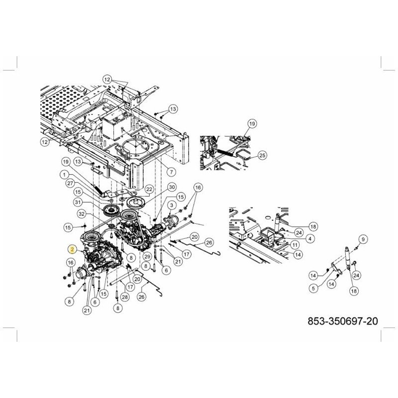 TRASMISSIONE IDRO SX 618-09972 ORIGINALE MTD