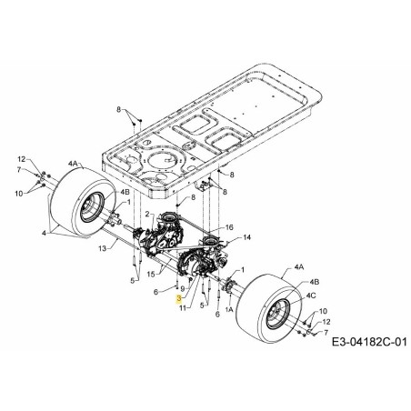 TRANSMISIÓN ENSAMBLE HIDRO RH 618-04432B ORIGINAL MTD | Newgardenstore.eu