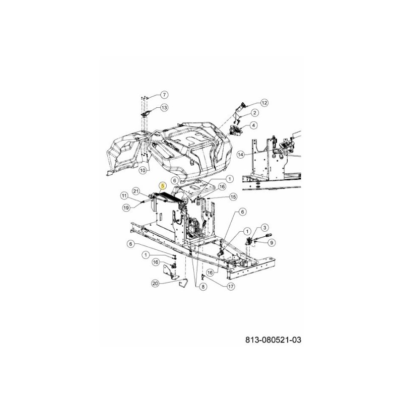 PANEL DE CONTROL DE MOTOR 625-08977 ORIGINAL MTD