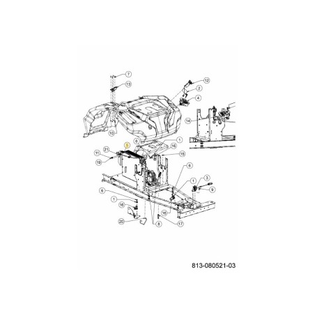 PANNELLO DI CONTROLLO MOTORE ASM 625-08977 ORIGINALE MTD | Newgardenstore.eu