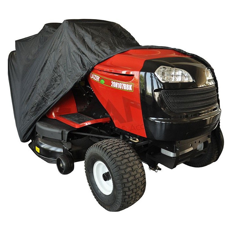 Funda negra de poliéster para tractor cortacésped, 275x130x140 cm