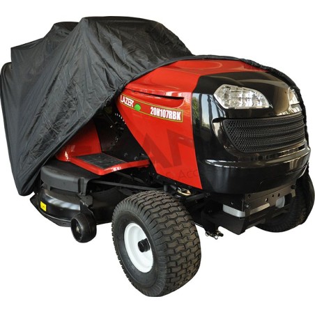 Funda negra de poliéster para tractor cortacésped, 275x130x140 cm | Newgardenstore.eu