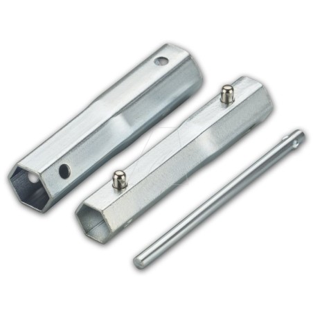 Llave para bujías 4 en 1 para cabezas hexagonales de 16, 18, 19 y 21 mm. | Newgardenstore.eu