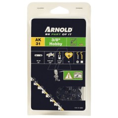 Cadena para motosierra de perfil bajo de 3/8", 1,1 mm, 55 eslabones, con eslabón de seguridad, borde cincelado