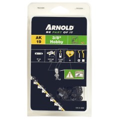 Chaîne de tronçonneuse à profil bas 3/8", 1,3 mm, 62 maillons, avec maillon de sécurité, tranchant biseauté | Newgardenstore.eu