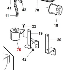 Filtre à carburant KUBOTA ORIGINAL GIANNI FERRARI PG machine à moteur | Newgardenstore.eu