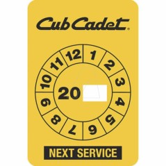 Pegatina de servicio "Cub Cadet"