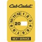 Pegatina de servicio "Cub Cadet"