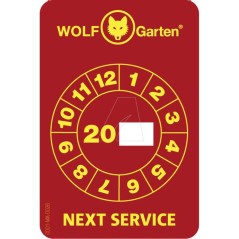 "WOLF-Garten" service sticker | Newgardenstore.eu