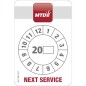 "MTD" service sticker