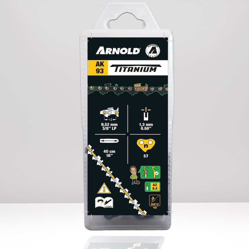 Cadena para motosierra de titanio ARNOLD AK93 3/8" LP 1.3mm 57 TG