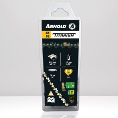 Cadena para motosierra de titanio ARNOLD AK89 de 3/8" LP 1,3 mm 53 TG | Newgardenstore.eu