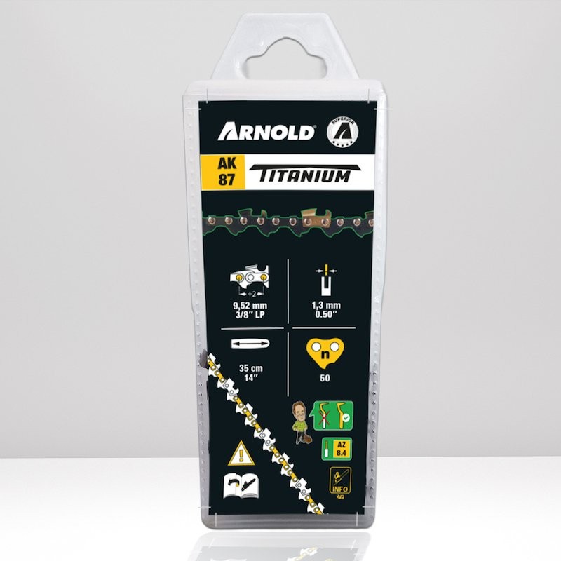 Cadena para motosierra de titanio ARNOLD AK87 3/8" LP 1.3mm 50 TG