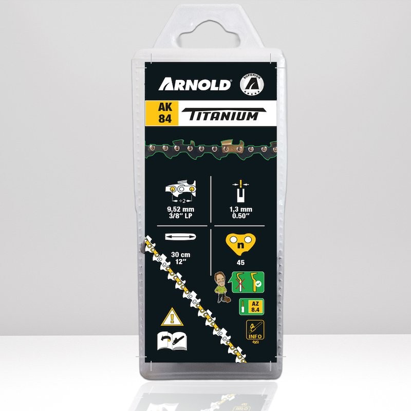 Cadena para motosierra de titanio ARNOLD AK84 3/8" LP 1.3mm 45 TG