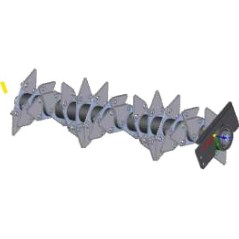Verticut shaft DX and SX with cutting blade triangle (Standard 49000596 ORIGINAL PERUZZO