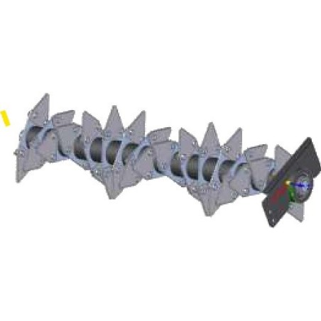 Eje Verticut DX y SX con triángulo de cuchilla de corte (Estándar 49000596 ORIGINAL PERUZZO) | Newgardenstore.eu