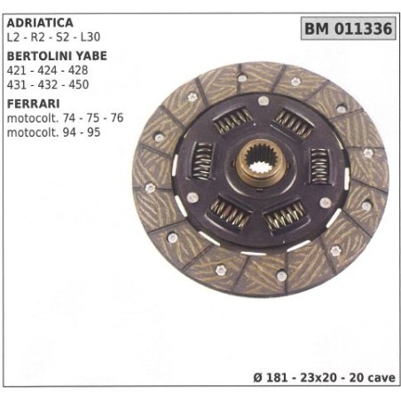 Clutch disc for ADRIATICA BERTOLINI YABE FERRARI 011336 | Newgardenstore.eu