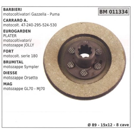 Clutch disc for BARBIERI BRUMITAL EUROGARDEN 011334 | Newgardenstore.eu