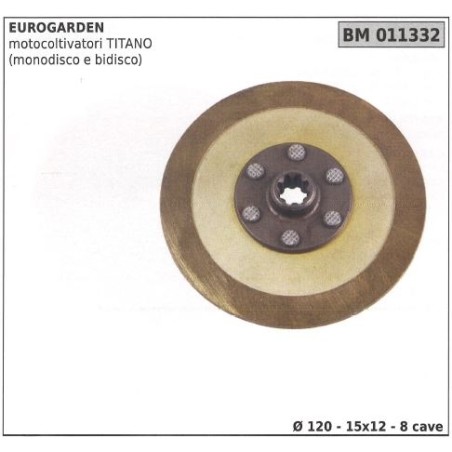 Clutch disc for EUROGARDEN moto-cultivator TITANO single disc 011332 | Newgardenstore.eu