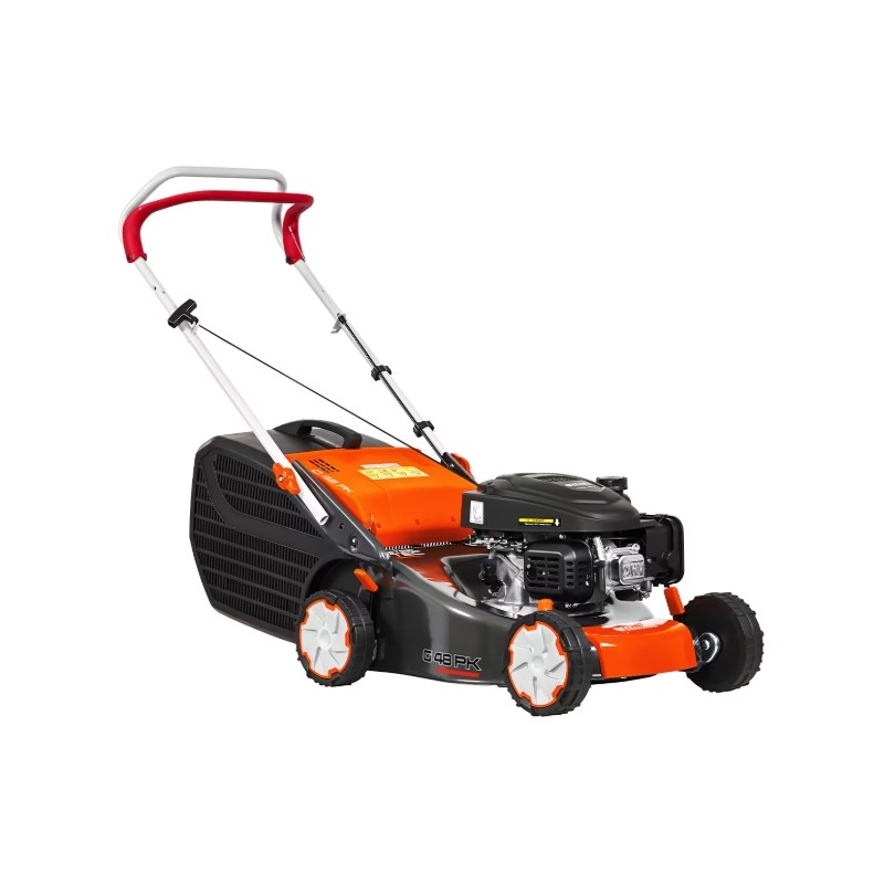Tondeuse à gazon thermique OLEOMAC G48PK COMFORT 123 cm³, largeur de coupe 46 cm, bac de ramassage 60 L