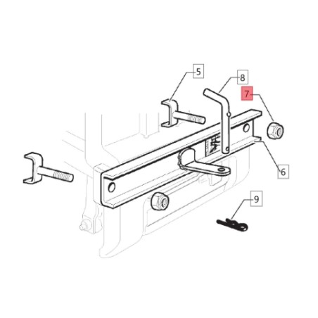 Tuerca M8 original Blue Bird 12155000/0 para cortacésped autopropulsado. | Newgardenstore.eu