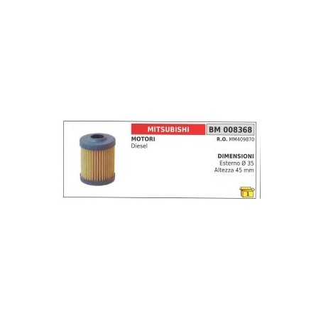 Filtre à carburant/diesel MITSUBISHI Ø externe 35mm hauteur 45mm MM409870 | Newgardenstore.eu