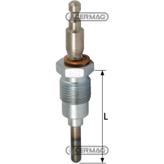 Bougie de préchauffage L 56 mm COMPATIBLE - 12258 | Newgardenstore.eu