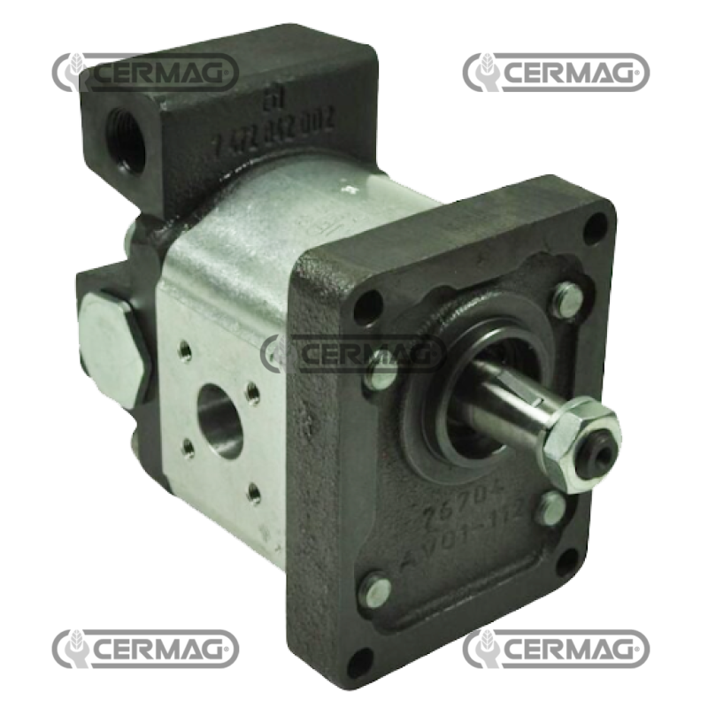 Bomba de engranajes GRUPO 2 con regulador de salida de aceite de 2 vías Cilindrada 19 cm³ COMPATIBLE - 80973